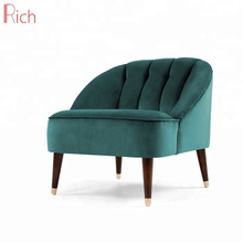 Modern Beauty House Furniture Cafe Single Sofa French Velvet Accent Chair